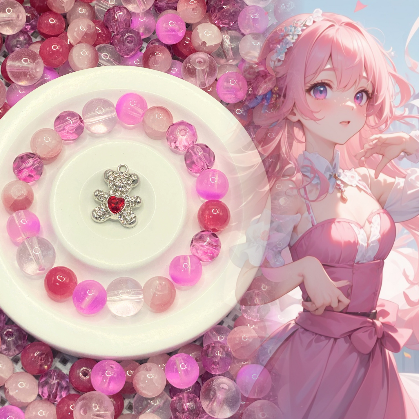 05-09 ❤ 新作 ❤【1549】ベロバー 高級ガラスビーズ12mm,10mm,ラウンドカットビーズ10mm,高品質メタル