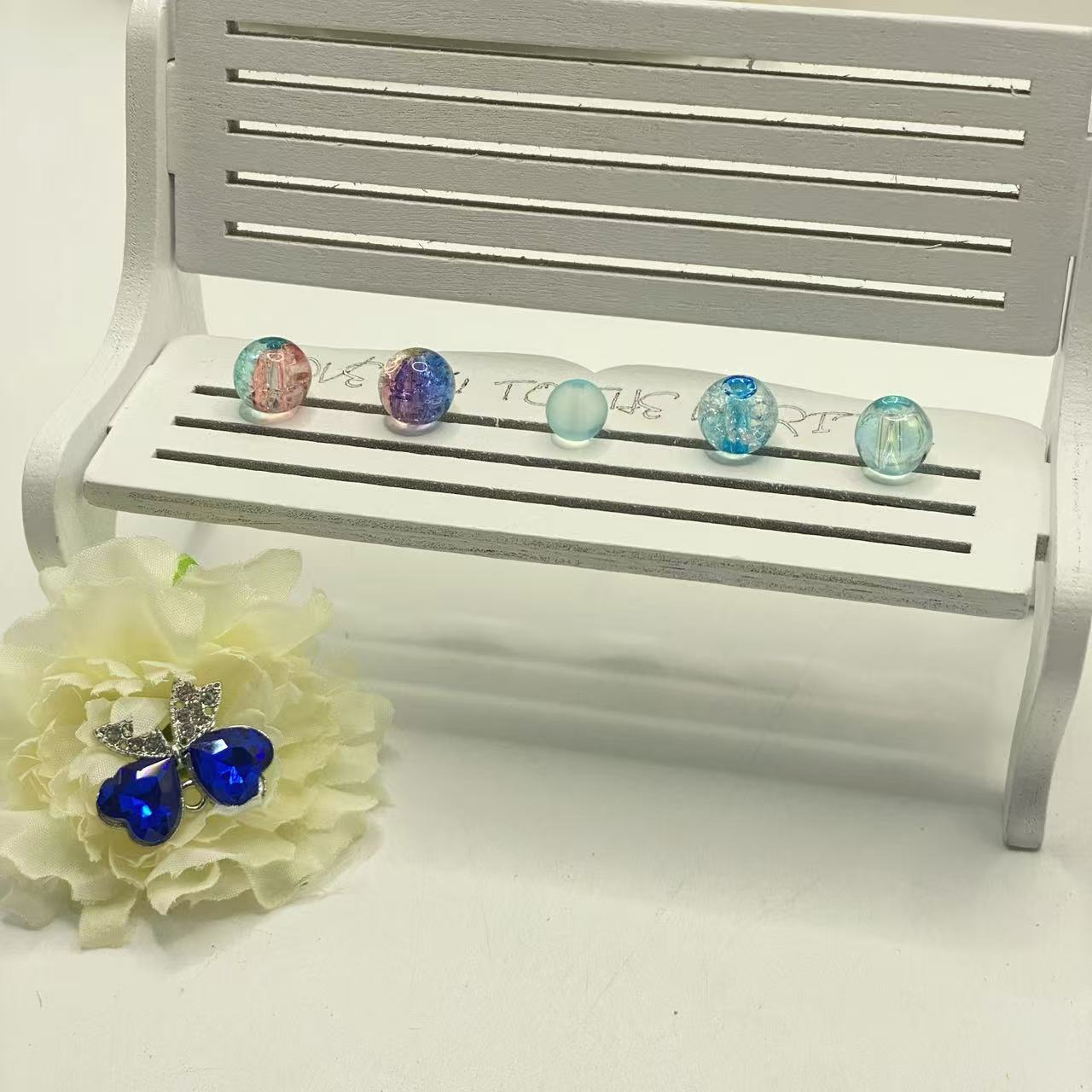 05-09 ❤ 新作 ❤【1551】イルカマン 高級ガラスビーズ10mm,8mm,高品質メタル