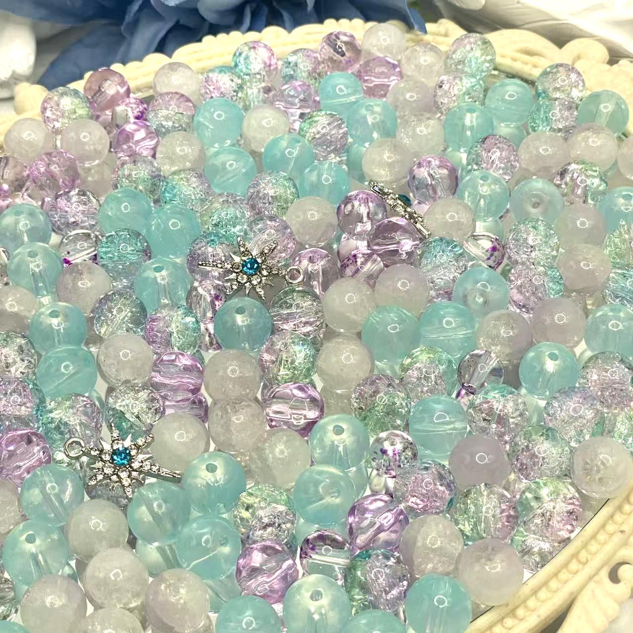 05-09 ❤ 新作 ❤【1547】サンドパン(アローラのすがた) 高級ガラスビーズ10mm,8mm,ラウンドカットビーズ10mm,高品質メタル
