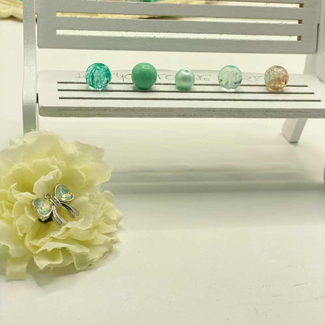 05-09 ❤ 新作 ❤【1550】ユニラン 高級ガラスビーズ10mm,8mm,高品質メタル