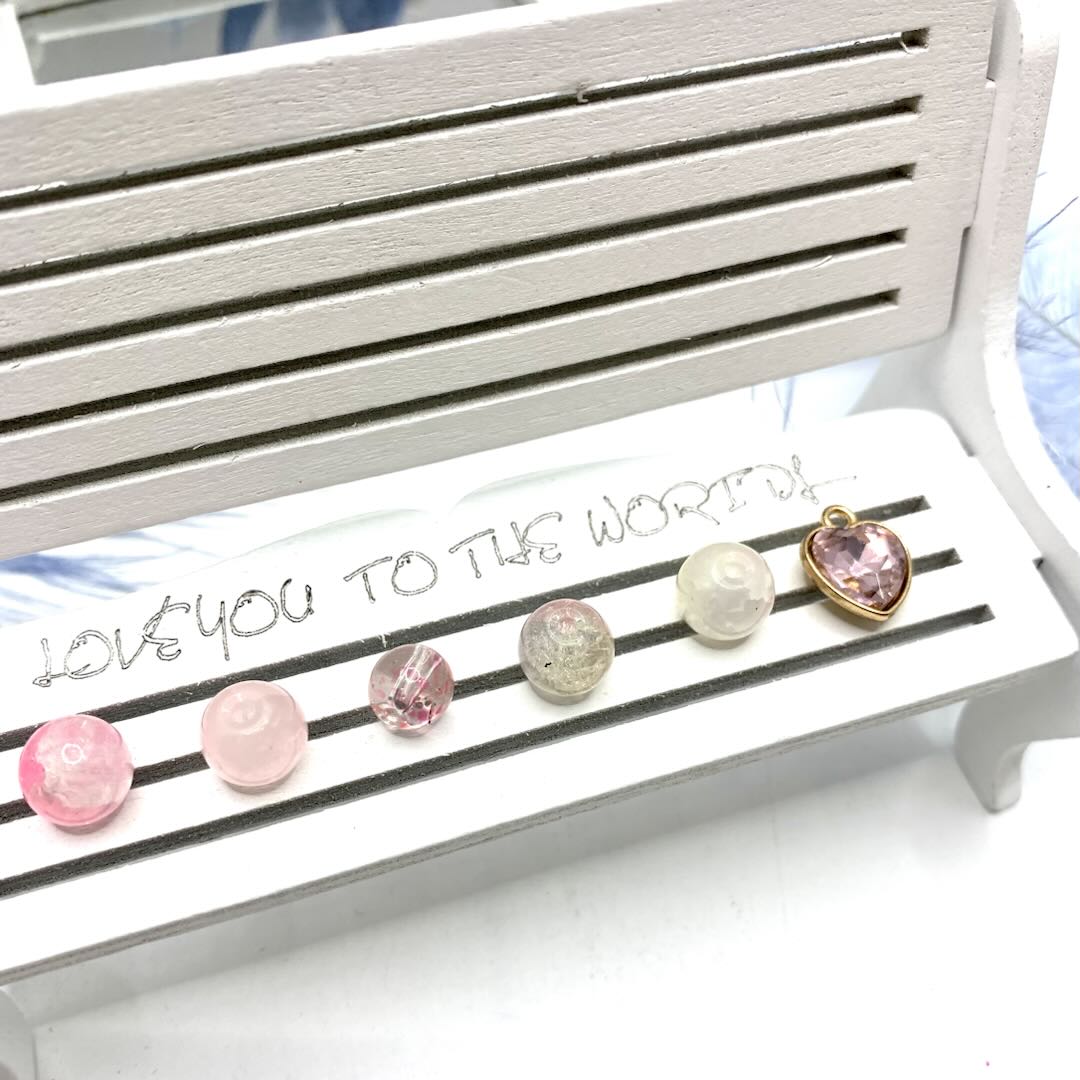 05-06 ❤ 新作 ❤【1540】ハピナス 高級ガラスビーズ10mm,8mm,高品質メタル