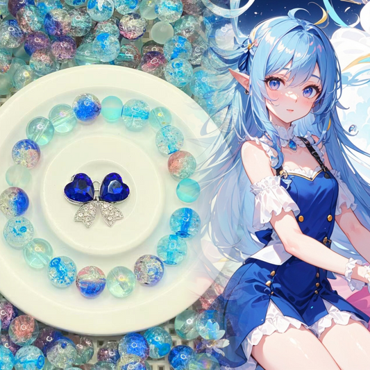 05-09 ❤ 新作 ❤【1551】イルカマン    高級ガラスビーズ10mm,8mm,高品質メタル