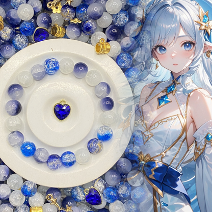 04-06 ❤ 新作 ❤【1366】ハクリュー   高級ガラスビーズ10mm,8mm,高品質メタル,かんつきスペーサー,花座