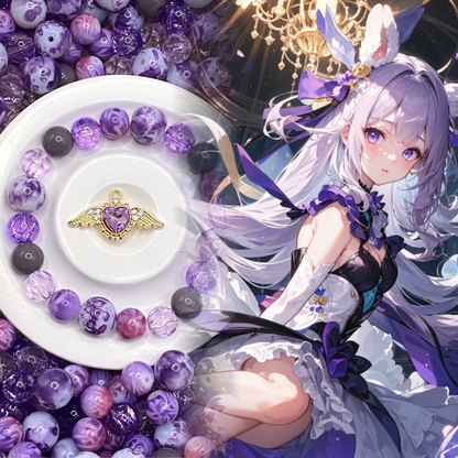 04-30 ❤ 新作 ❤【1523】プテラ  高級ガラスビーズ12mm,10mm,ラウンドカットビーズ10mm,高品質メタル