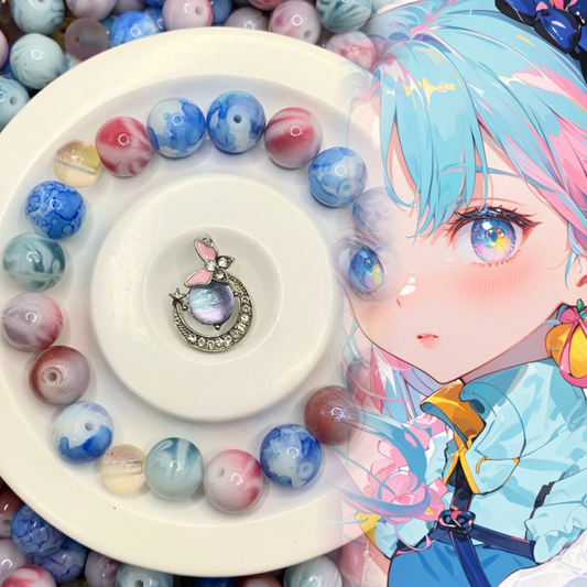 05-04 ❤ 新作 ❤【1527】コイル  高級ガラス10mm,8mm,高品質メタル