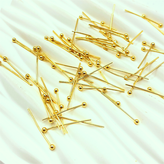 ❤ 新作 ❤【1256】マルピン(100個前後) 18mm   高品質銅メッキ加工　パーツ