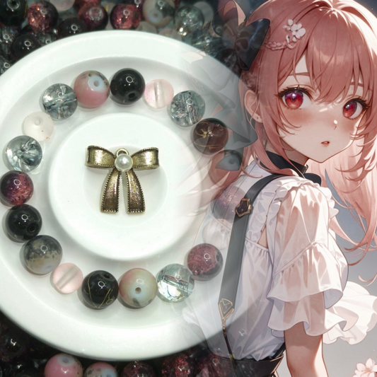 05-05 ❤ 新作 ❤【1533】キテルグマ   高級ガラスビーズ10mm,8mm,高品質メタル