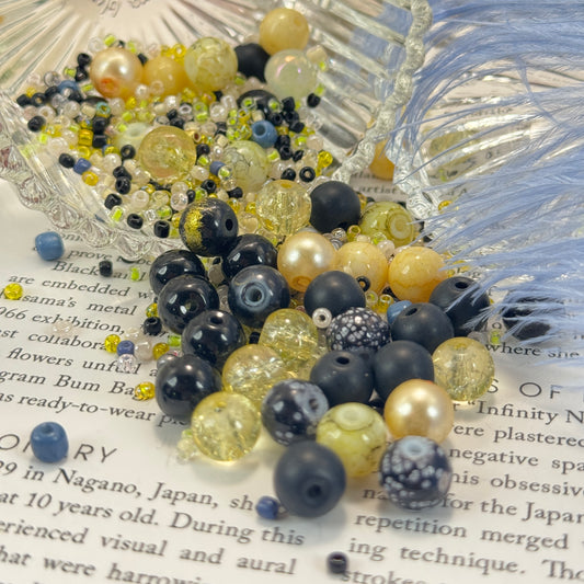 ❤ 新作 ❤【D865】ラムレーズン　アクリルandガラスMIX ガラスビーズ,アクリルビーズ