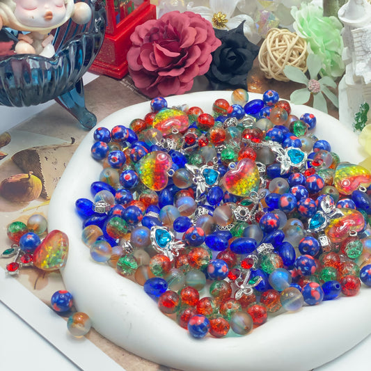 ❤ 新作 ❤【879】ティニー 高級ガラスビーズ,アクリルビーズ10mm,グミビーズ,蝶ビーズ,高品質メタル,スペーサー等