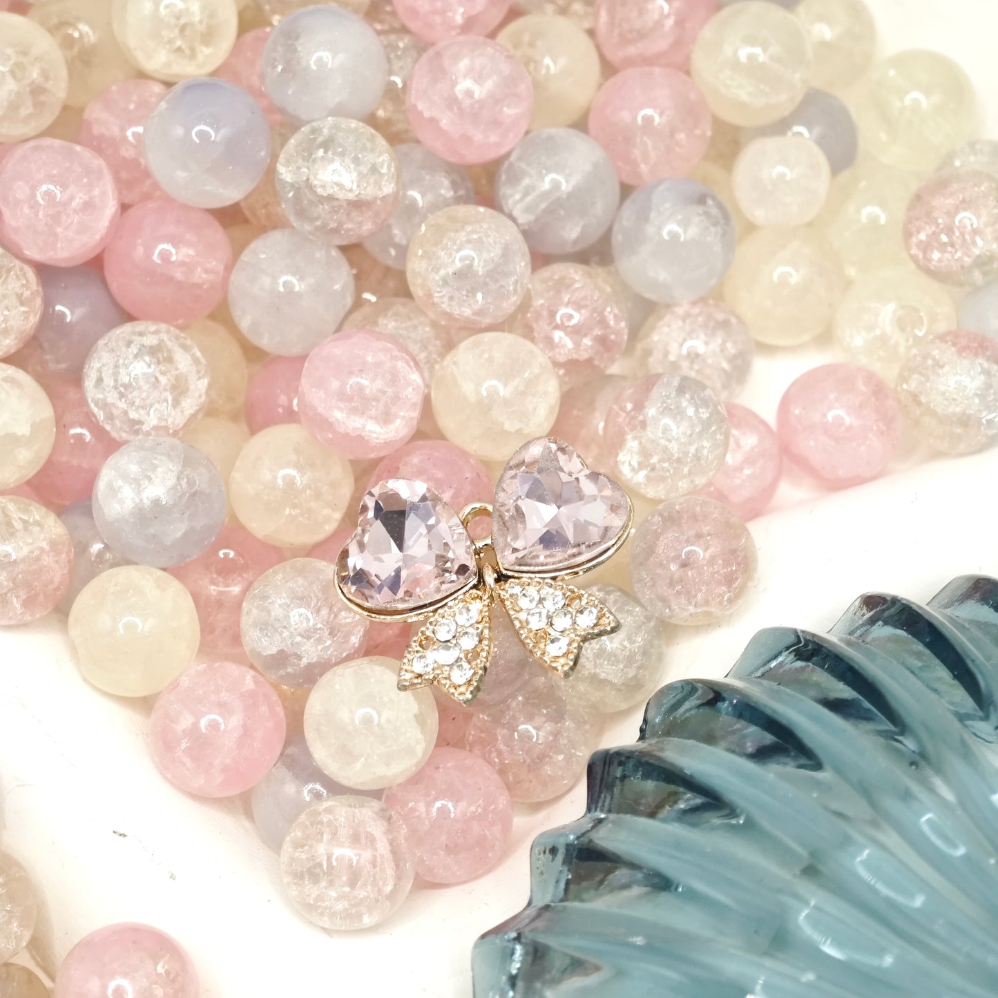 04-19 ❤ 新作 ❤【1448】エネコ 高級ガラスビーズ10mm,8mm,高品質メタル