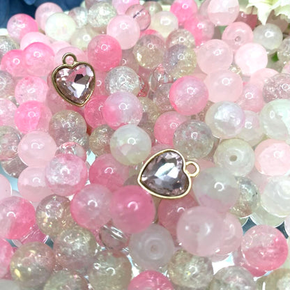 05-06 ❤ 新作 ❤【1540】ハピナス    高級ガラスビーズ10mm,8mm,高品質メタル