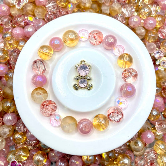 05-21 ❤ 新作 ❤【1596】パラセクト  高級ガラスビーズ10mm,多面カットガラス8mm,高品質メタル