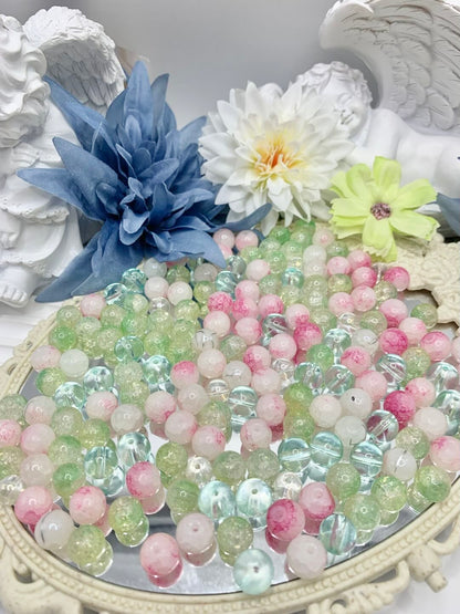 05-04 ❤ 新作 ❤【1528】シェイミ(ランドフォルム)  高級ガラスビーズ10mm,8mm,高品質メタル