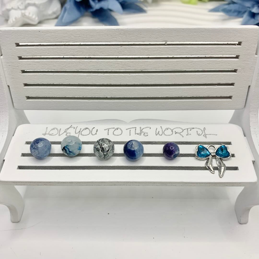 05-04 ❤ 新作 ❤【1529】メガオニゴーリ  高級ガラス10mm,8mm,夜光ビーズ10mm,高品質メタル